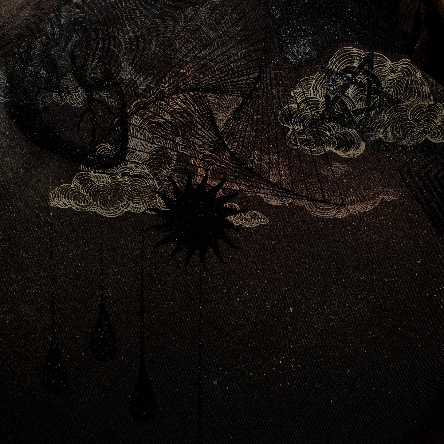 Silkscreen Handprinted Art Long Tee 001 XL