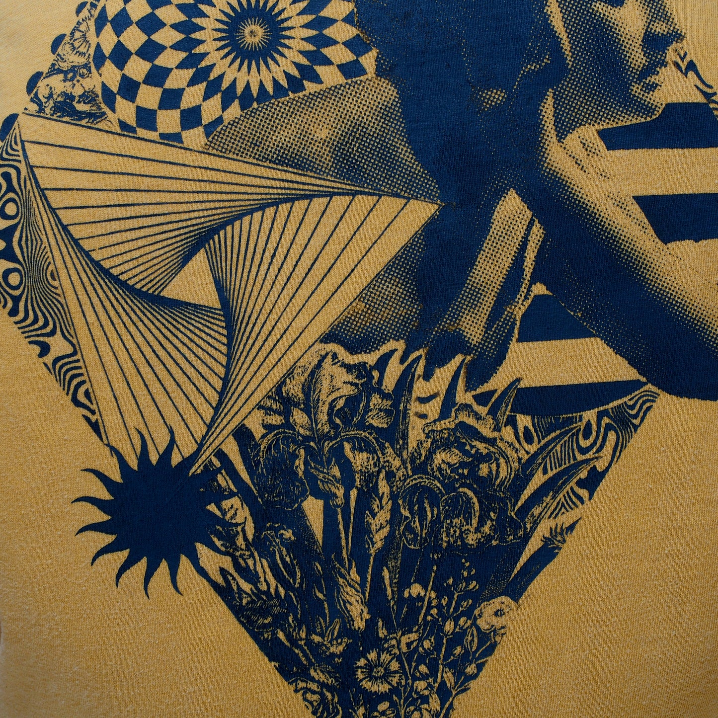 Silkscreen Handprinted Art Long Tee 002 M