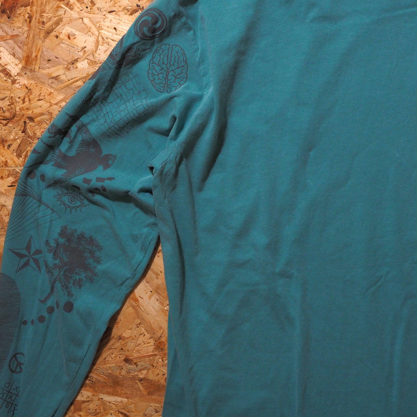 Silkscreen Handprinted Art Long Tee 007 XL