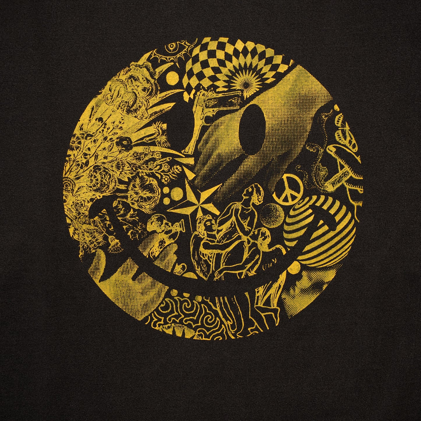 Silkscreen Handprinted Art Tee 013 L