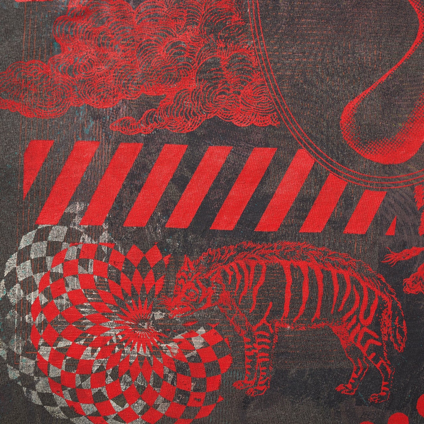 Silkscreen Handprinted Art Tee 018 L